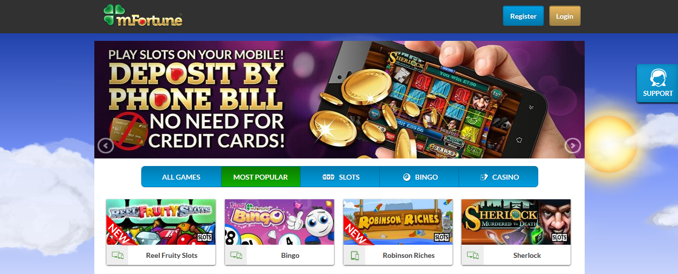 mfortune mobile casino screenshot