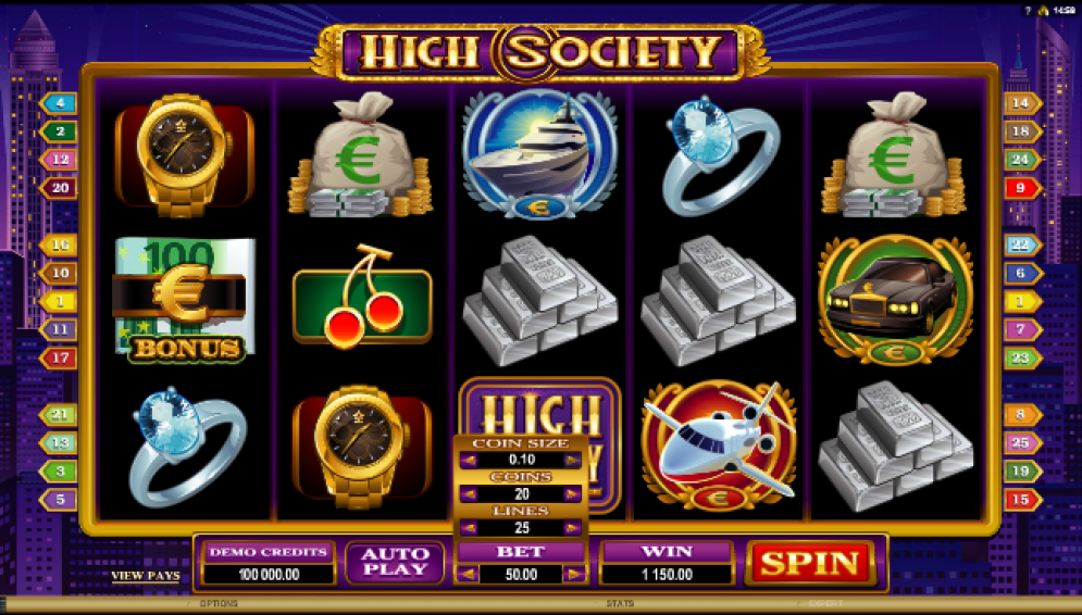 HIGH SOCIETY at all british casino