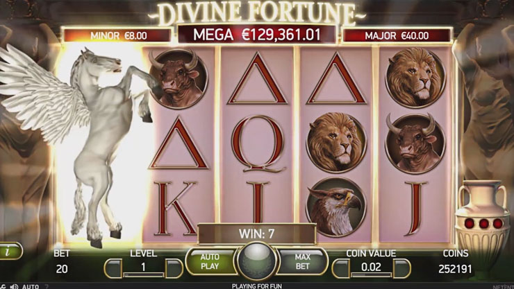 DIVINE FORTUNE at yeti casino