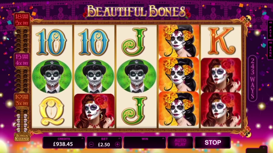 Beautiful Bones at jackpot mobile casino