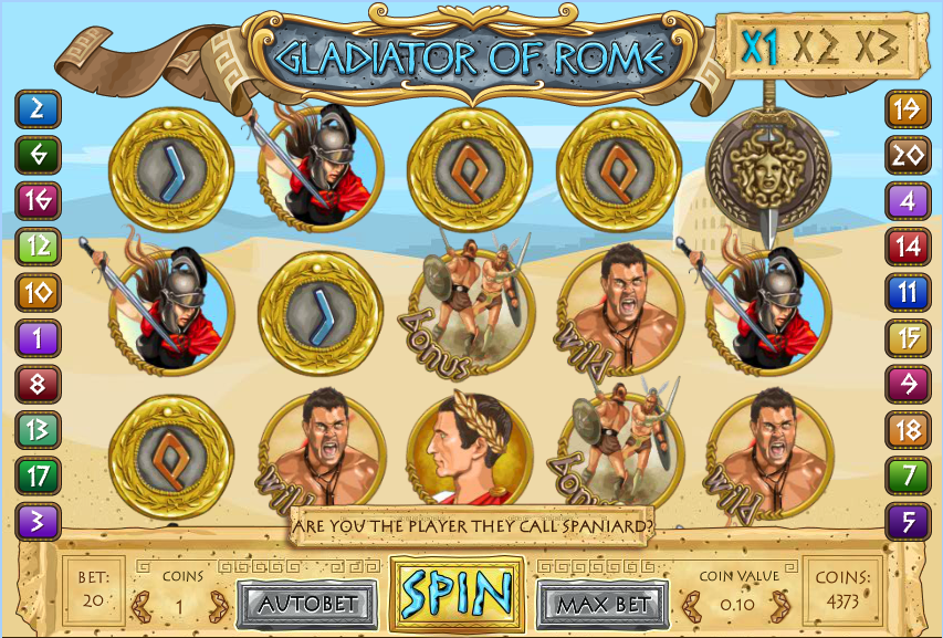 Gladiator of Rome at boyle sports casino