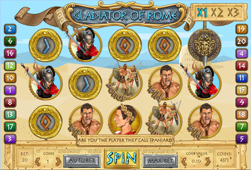 Free online slot machine games-gladiator