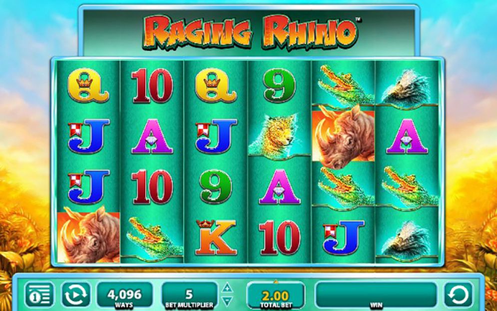 Raging Rhino at jackpot mobile casino