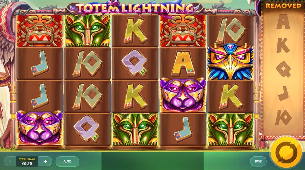 Totem Lightning at jackpot mobile casino