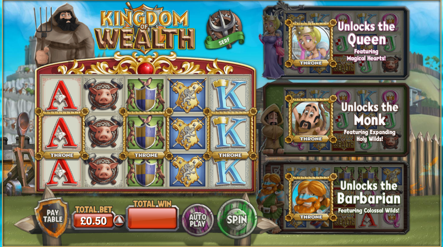 Kingdom of Wealth at jackpot mobile casino