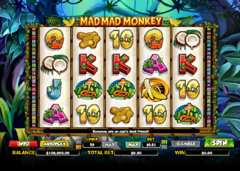 Mad Mad Monkey at spins royale