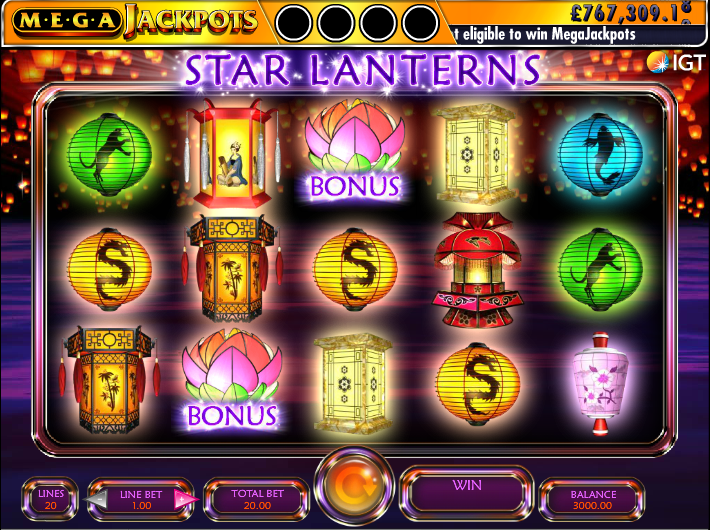 Mega Jackpot Star Lanterns